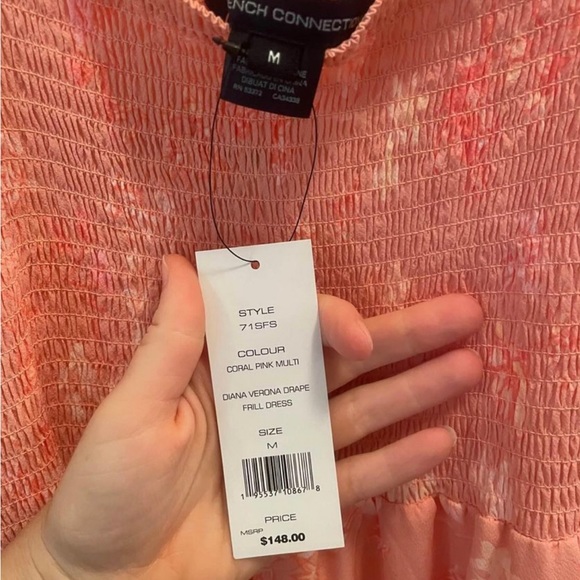 Brand New With Tags - French Connection Women’s Drape Frill Dress - Picture 2 of 11